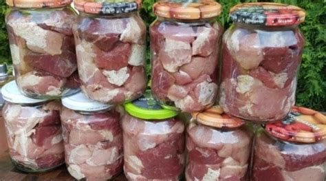 Научилась делать консервированное мясо без предварительной варки ...