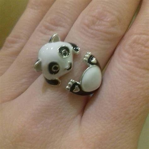 Серебряное кольцо панда мишутка, цена 695 грн — Prom.ua (ID#840636881)
