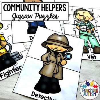 Community Helpers Jigsaw Puzzles by Teaching Autism | TpT