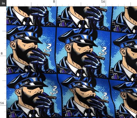 9 BDSM bear bara leather hairy body hair Fabric | Spoonflower