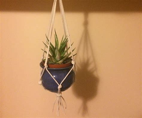 macrame plant holder  steps instructables