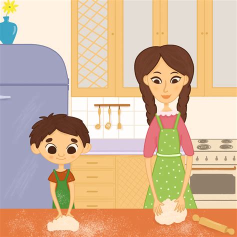 Animated Mom Cooking