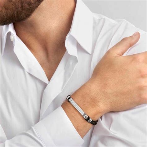 Men's bracelets: leather & sterling silver | Nomination