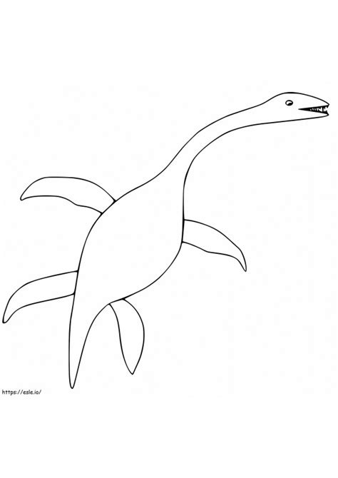 Free Plesiosaurus coloring page