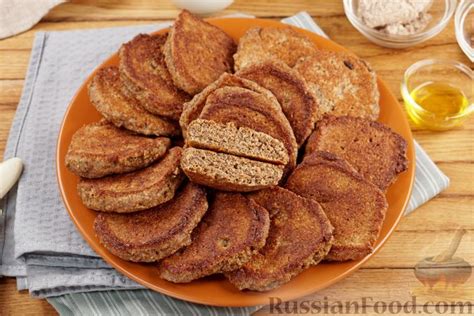 Рецепт: Оладьи на кефире, из ржаной муки и пшеничных отрубей на ...