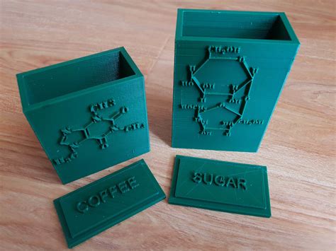 Free STL file Chemist Coffee and Sugar Storage Containers/Desk
