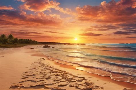 Sunset Beach Landscape Background Graphic by Forhadx5 · Creative Fabrica