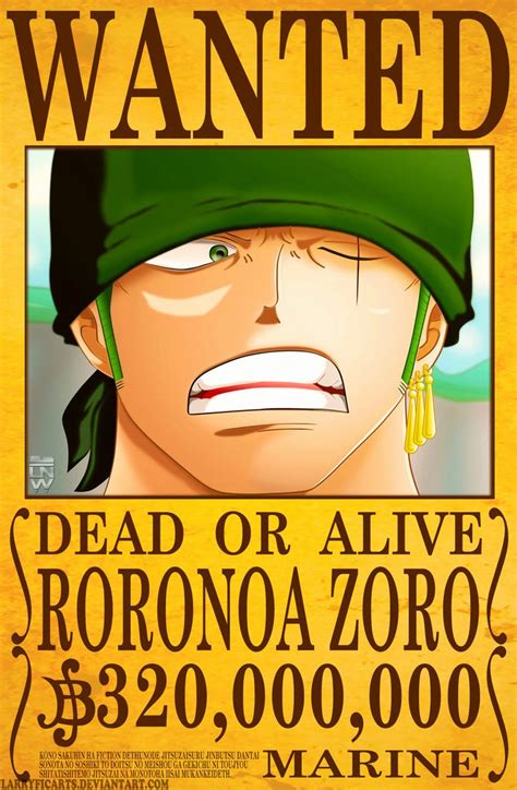 30 Roronoa Zoro Wanted Poster | Example Document Template