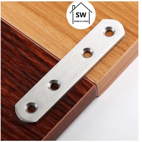 sw flat bracket stainless steel straight bracket sambung kayu wood