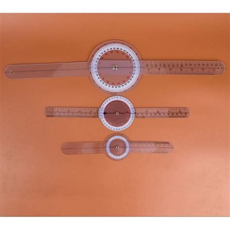 โกนิโอมิเตอร์ (goniometer) ไม้บรรทัด ไม้บรรทัดวัดมุม ทางการแพทย์พลาสติก ...