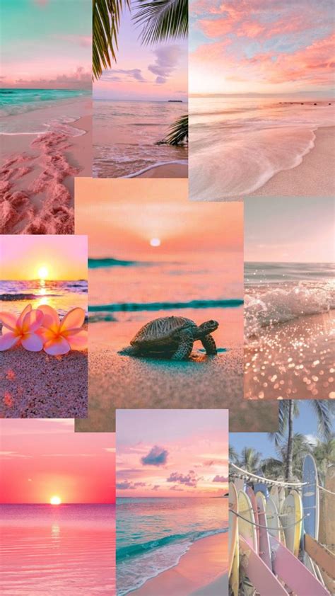 pink beach aesthetic beautiful summer wallpaper cute home screens