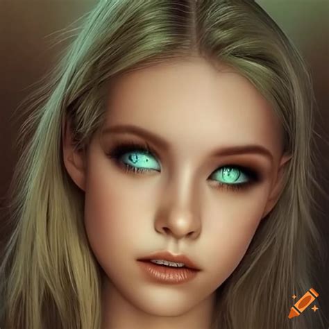 Close-up of mesmerizing green eyes