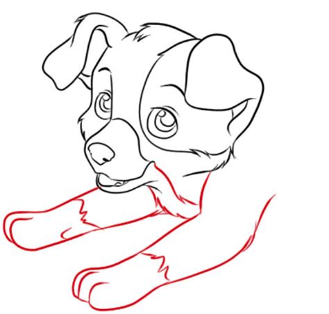 Как нарисовать щенка поэтапно | Lessdraw