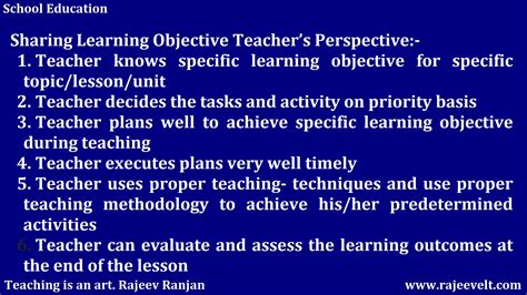 Learning Objectives Importance and Benefits School Education – School Education Solutions