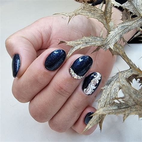 Glitter Nails Blue Nails, Glitter Nails, Manicure, Gemstone Rings ...