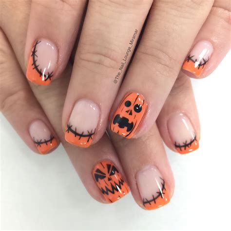 18 Impressive Halloween Nail Ideas Orange And Black - 9TeeShirt