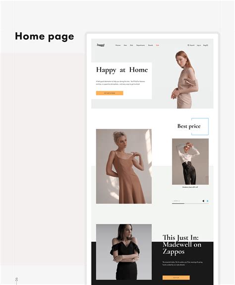 Redesign concept Zappos on Behance