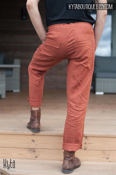 MENS Linen Pants 25 COLORS Linen Summer Pants for Men - Etsy