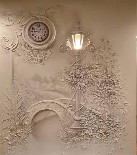 Pin by Светлана Арнбристер on Для деко | Drywall art, Plaster wall art ...