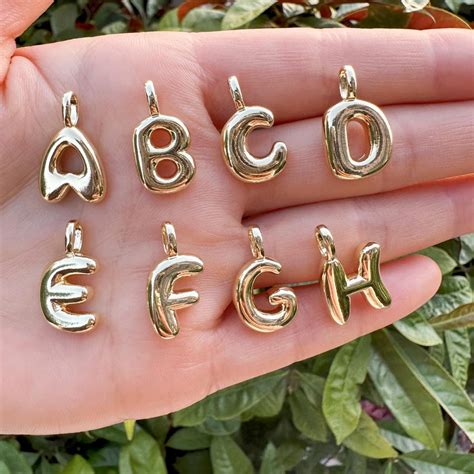 gold filled initial letter pendantspersonalized alphabet charms