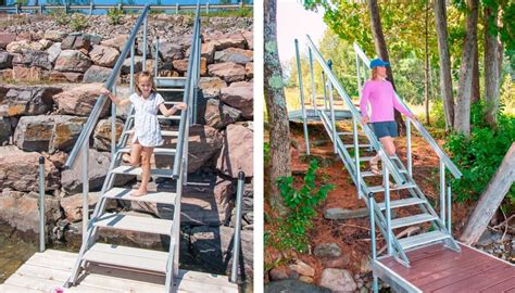 Portable aluminum stairs for beach or waterfront access — The Dock Doctors