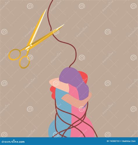 Best Friend Forever Two Girls Hug Each Other Scissor Cut Rope