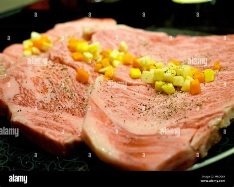 japanese famous matsuzaka beef steak close  stock photo alamy