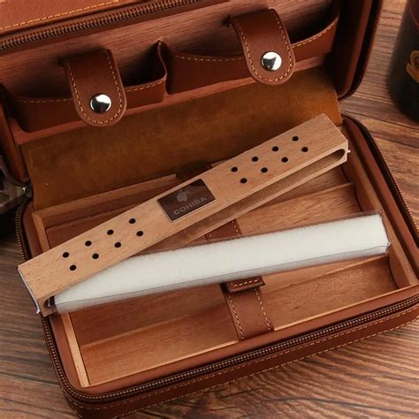 Хьюмидор для сигар Cohiba чехол Портативный кедровое дерево кожа ...