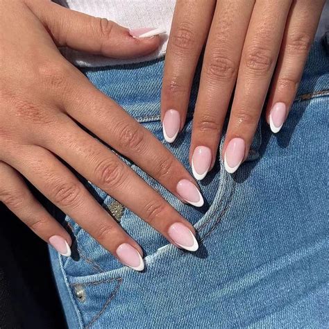 Short French Tip Nails Round | atelier-yuwa.ciao.jp