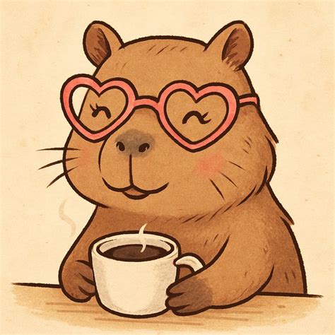 Capivara de óculos | Capivara desenho, Capivara, Capivaras