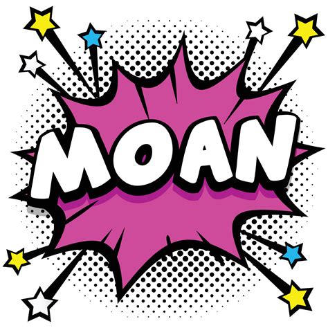 moan Pop art comic speech bubbles book sound effects 12862310 Vector