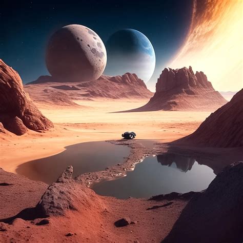Premium AI Image | mars interface from ufo hyper realistic