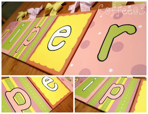 Coffee @ 3: Personalized Canvas Letters