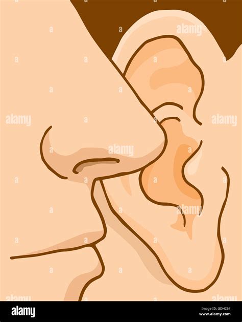 Cartoon illustration of man telling a hush secret Stock Photo - Alamy