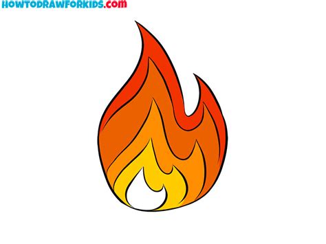 How to Draw Fire Flames - Easy Drawing Tutorial For Kids