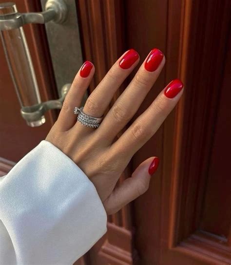 Pin by 🩷Leah🌈 on Nails | Red nails, Gel nails, Manicure