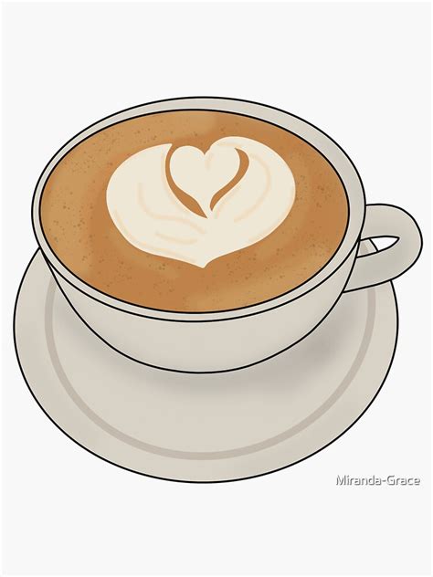 "Heart Latte Art" Sticker for Sale by Miranda-Grace | Redbubble
