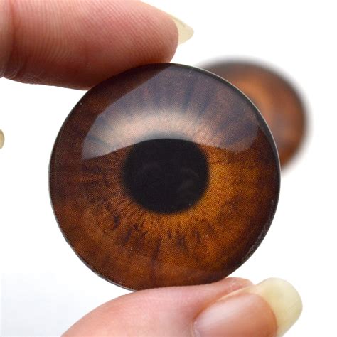 medium brown human inspired glass eyes handmade glass eyes