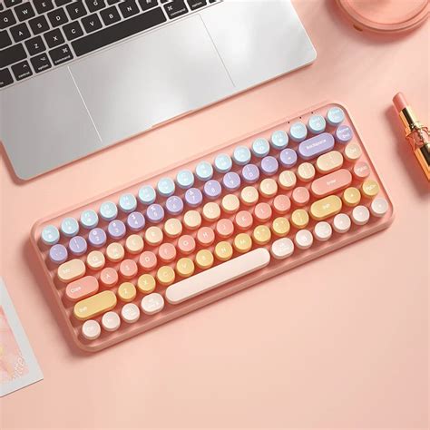 Kawaii Pink Aesthetic Wireless Keyboard And Mouse Set | Kawaii ...