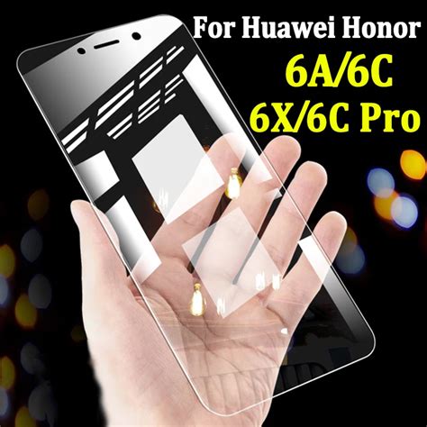 Protective Glass On For Huawei Honor 6A 6C Pro 6X Screen Protector ...