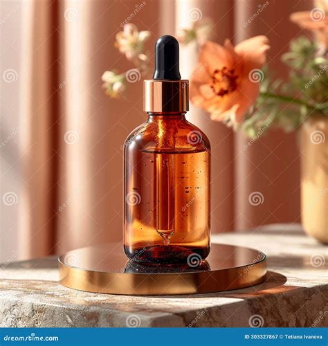 Serum Bottle Showcased With Sophistication. Royalty-Free Stock Photo ...