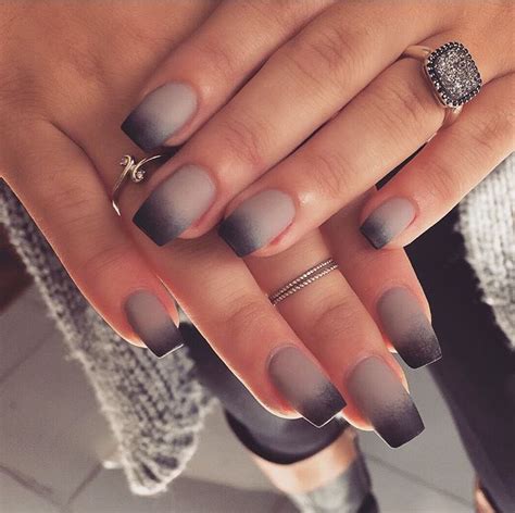 cool grey airbrush ombre nails grey acrylic nails ombre nail designs
