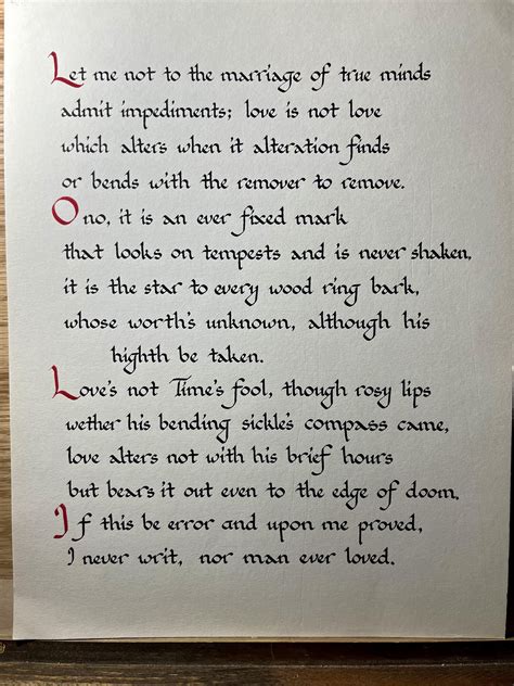 Sonnet 116 : r/Calligraphy