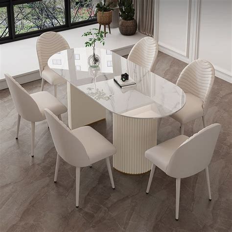 Tall Dining Room Table, White Dining Table Modern, Double Pedestal ...