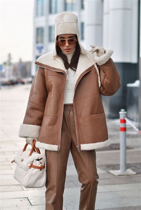 Дубленки пилот Acne Studios короткие женская | Модные зимние наряды ...