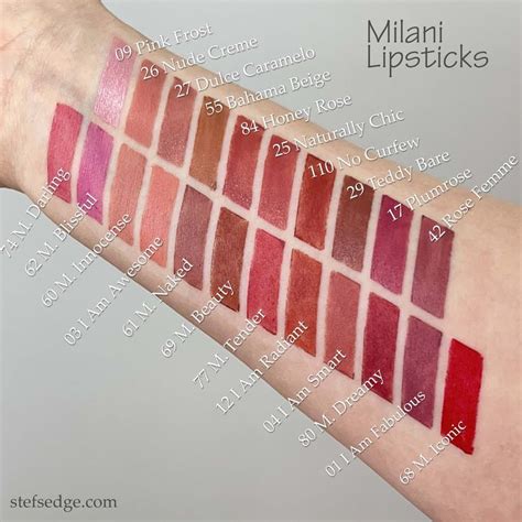 milani lipstick swatches color statement artofit