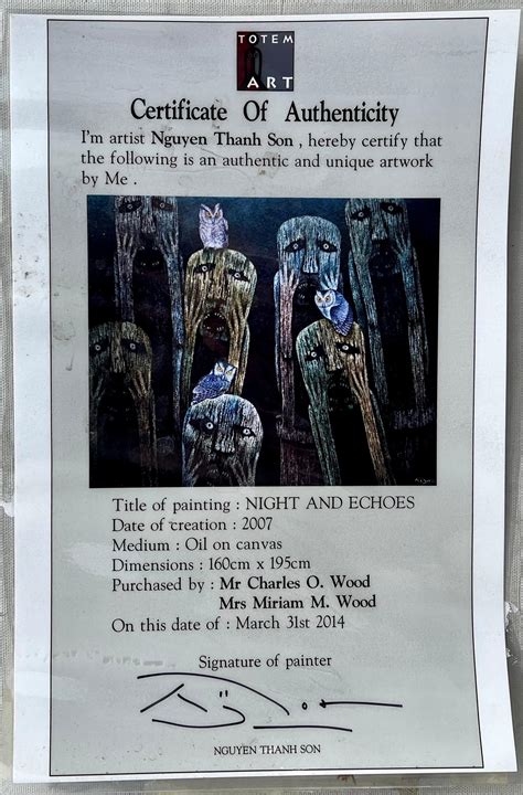 Nguyen Thanh Son - Large Vietnamese Contemporary Folk Art Asian Oil