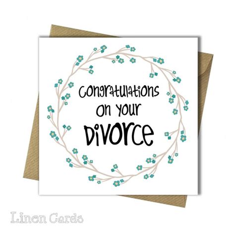 Congratulations On Your Divorce Card Funny Divorce card | Etsy