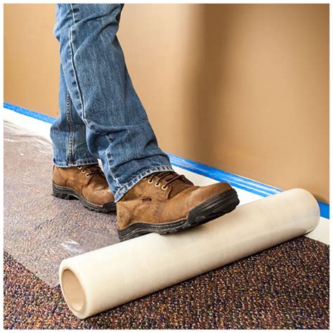 SURFACE SHIELDS Carpet Protection: 2.5 mil Thick, 4 ft Wd, 500 ft Lg