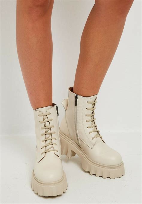 Cesare Gaspari PLATFORM - Botki sznurowane - beige/beżowy - Zalando.pl